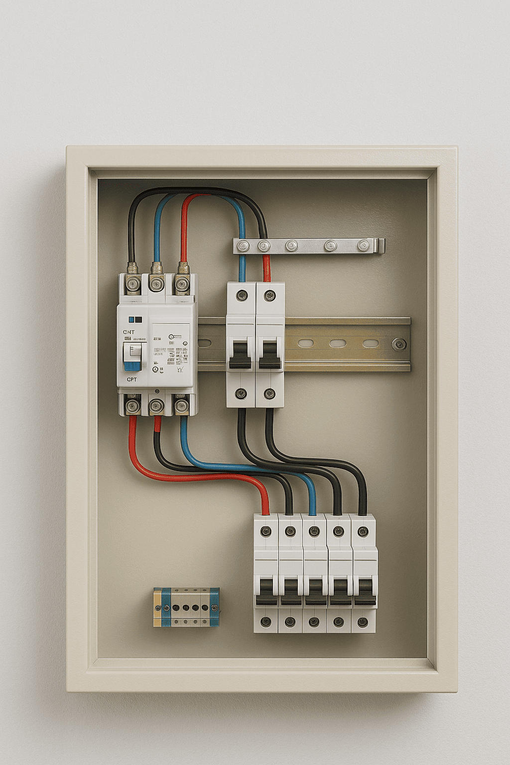 انواع تابلو برق ساختمان | تابلو برق ساختمان مسکونی، اجزا و نقشه سیمکشی اجزای تابلو برق ساختمان اصلی