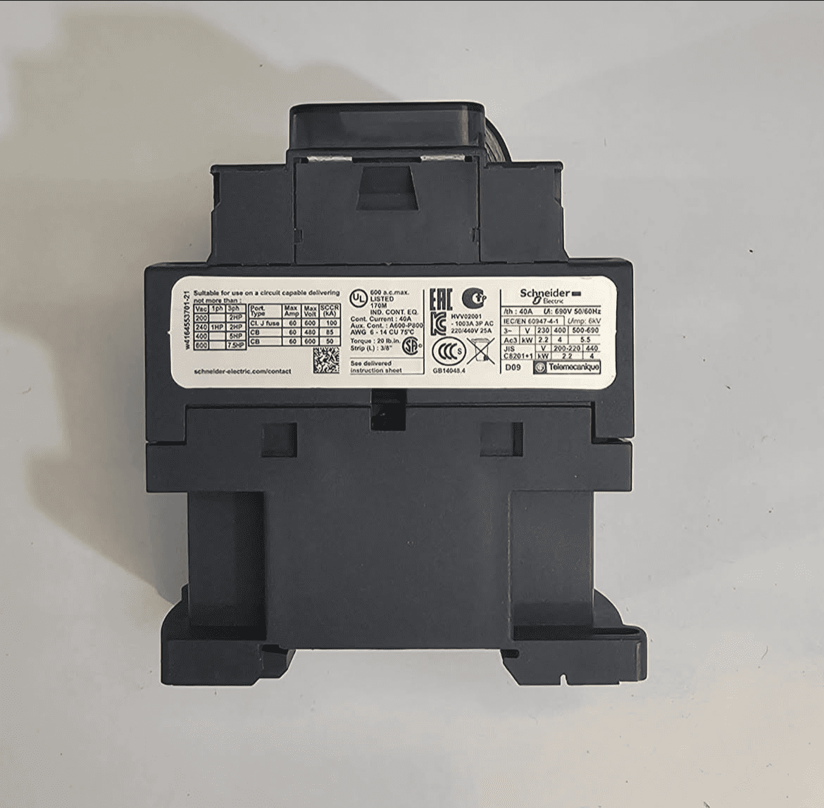 تصویر مشخصات فنی برای خرید محصولات کلید حرارتی اشنایدر از آرتا صنعت