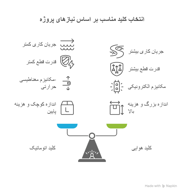 اینفوگرافیک مقایسه MCCB و ACB