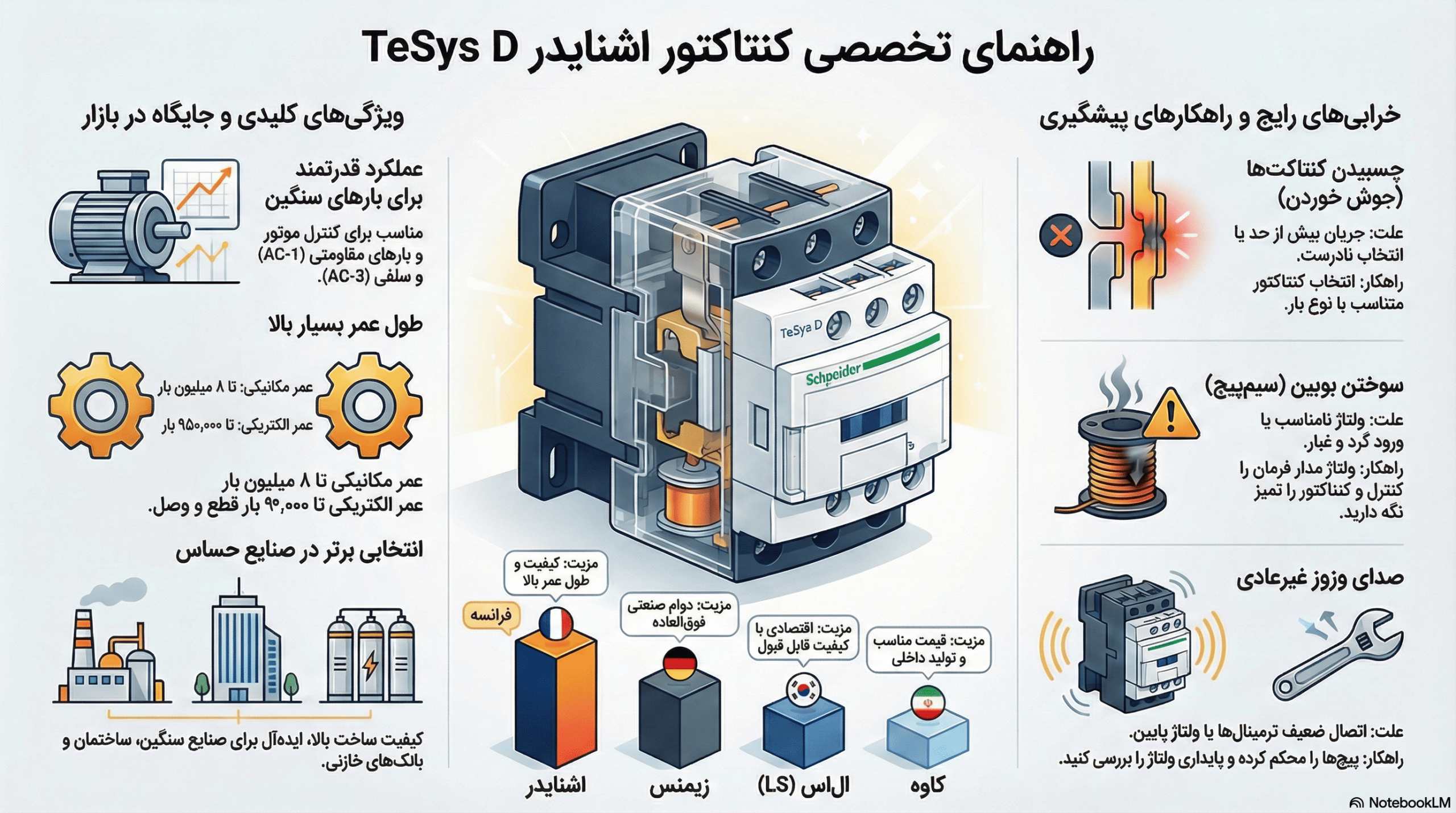 کنتاکتور اشنایدر – چه نکاتی برای خرید مهمه؟