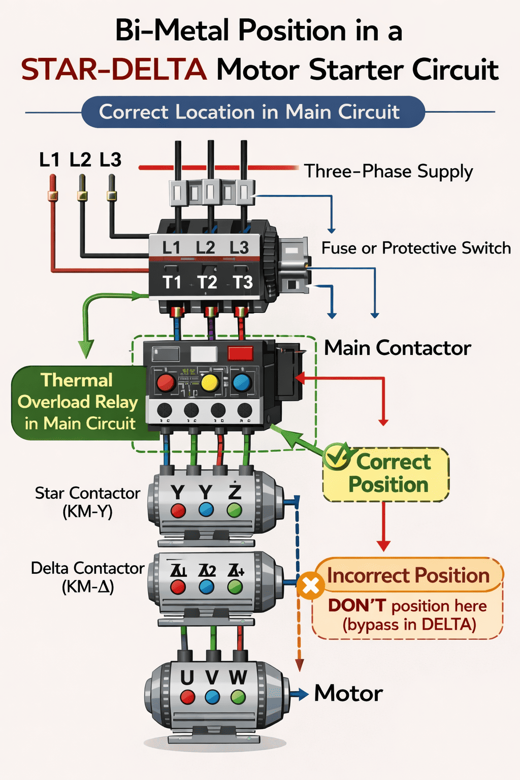 جایگاه بی‌متال در مدار ستاره مثلث